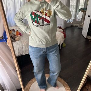 MTV Women’s Extra Small Holiday Christmas Bow Present Pullover Hoodie NWT